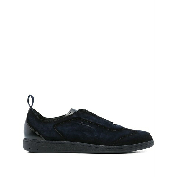 サントーニ メンズ スニーカー シューズ Suede slip-on sneakers  Blue