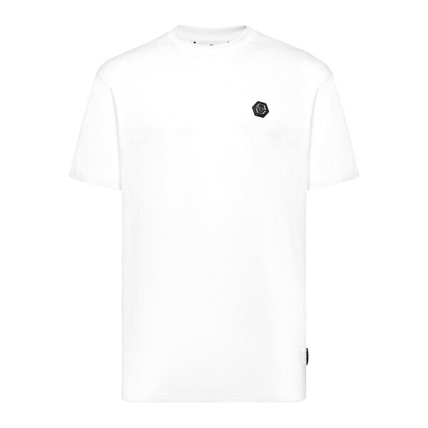 フィリップ飾り気の無い メンズ プルオーバー トップス Gothic plein-embellished t-shirt White
