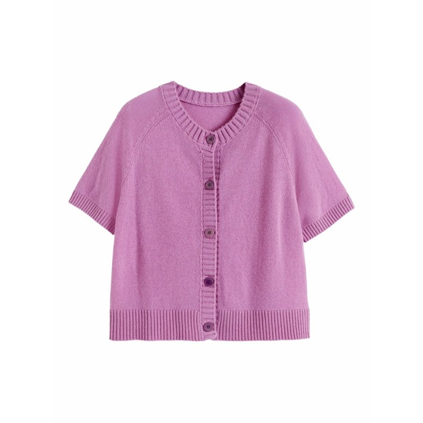 チンティアンドパーカー レディース ジレー アウター Button-up short-sleeve cardigan Purple