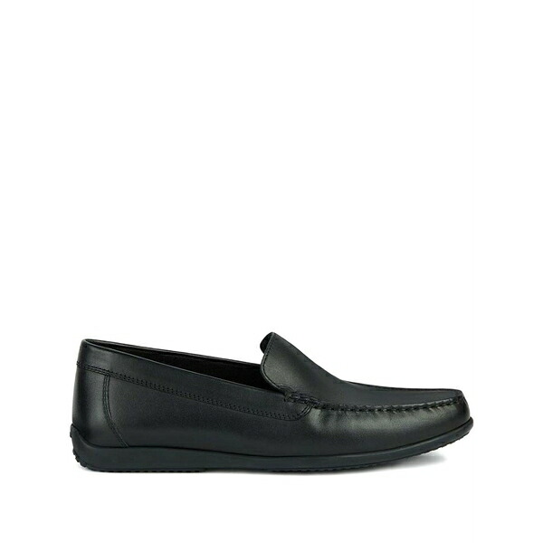 ジェオックス メンズ スリッポン・ローファー シューズ Ascanio leather slip-on loafers Black