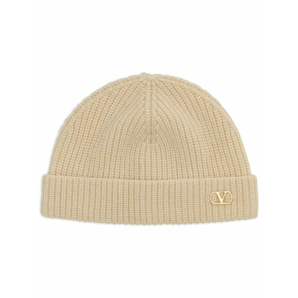ヴァレンティノ ガラヴァーニ メンズ 帽子 アクセサリー Cashmere beanie hat Neutrals|asty