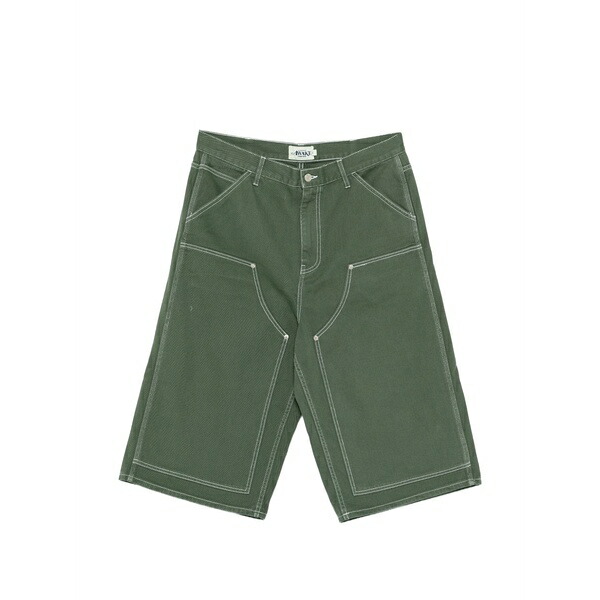 アウェイクニューヨーク メンズ カジュアルパンツ ボトムス Contrast-stitching bermuda short Green｜asty