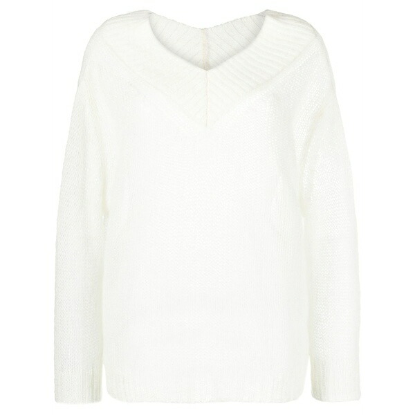 フォルテ フォルテ レディース 編み物\u0026プルオーバー アウター Open-knit mohair-blend jumper Neutrals レディースファッション-セーター-トップス