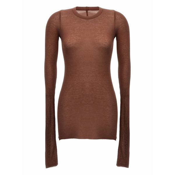 リックオウエンス レディース プルオーバー トップス Long-sleeve t-shirt Neutrals