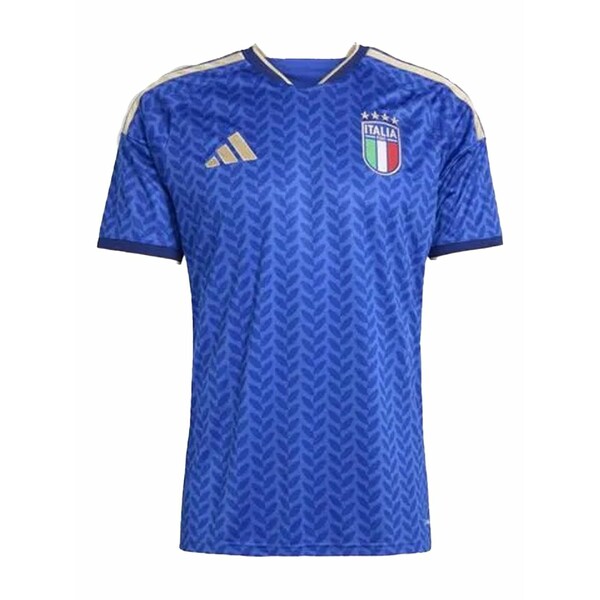 アディダス メンズ プルオーバー トップス Italy home 26 patterned t-shirt Blue