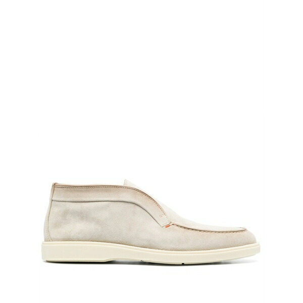 サントーニ メンズ ブーツ シューズ Tonal-stitching leather boots Neutrals