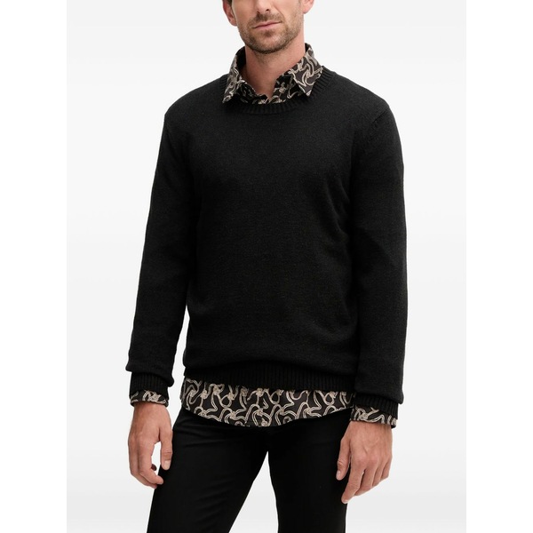 ジョープ メンズ 編み物\u0026プルオーバー アウター Cotton sweater Black