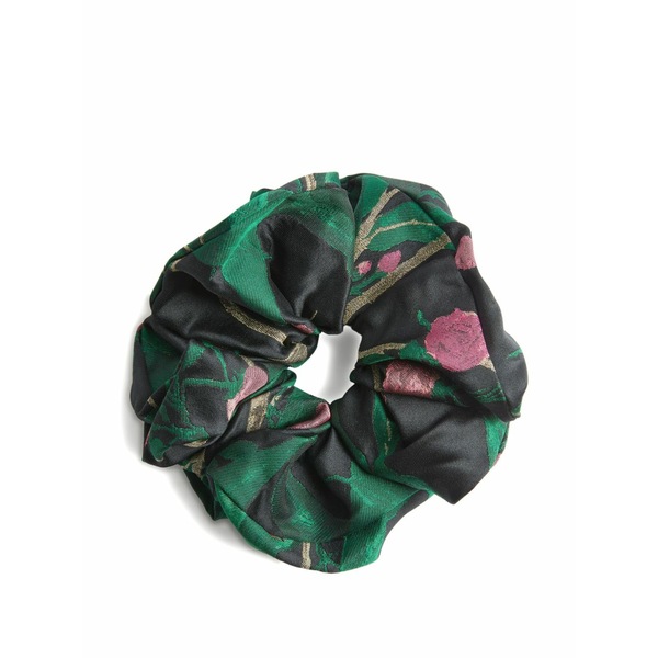 ラ・ダブル・ジェイ レディース ヘアアクセサリー アクセサリー Giga jacquard-pattern scrunchie Black|asty