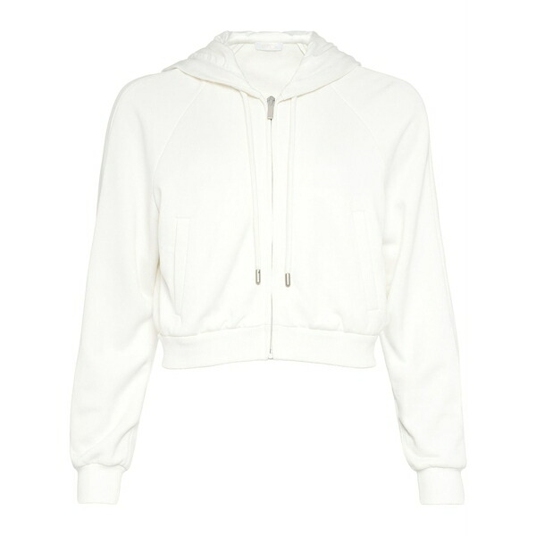 エレス レディース パーカー・スウェットシャツ アウター Ese zip-up sweatshirt White｜asty