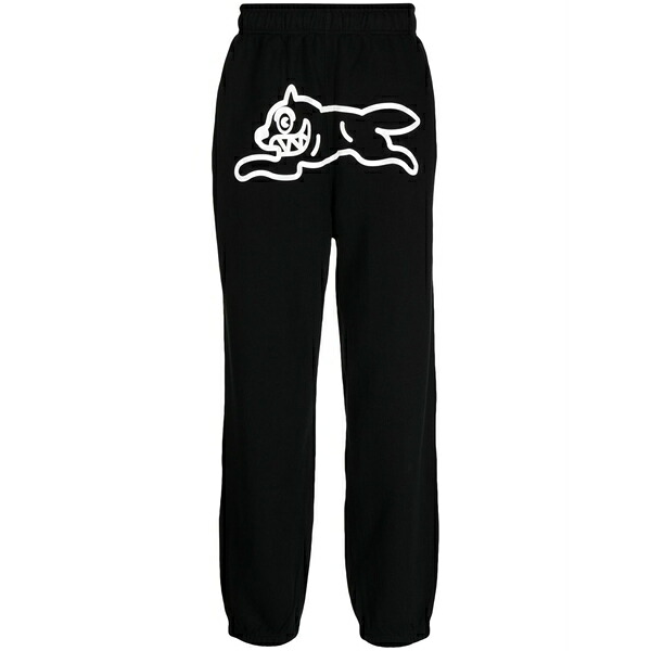 クリーム メンズ 心地よいズボン下 ボトムス Logo-print cotton track pants Black メンズファッション-ズボン・パンツ