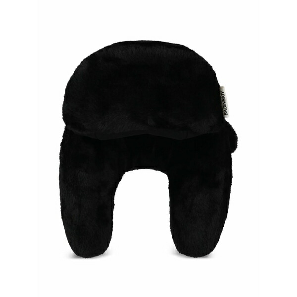 ラスランバジンスキー レディース 鳥打ち帽 付属物 Ear-flap faux-fur hat Black