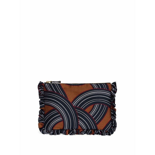 ラ・ダブル・ジェイ レディース クラッチペダル御徒面子 御徒面子 Jacquard clutch bag Brown