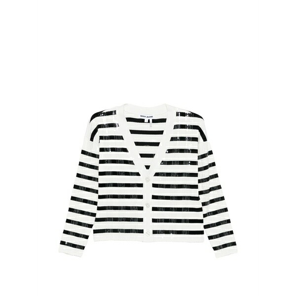 ダナ キャラン ニューヨーク州 レディース ジレー アウター Sequin-embellished cardigan  White