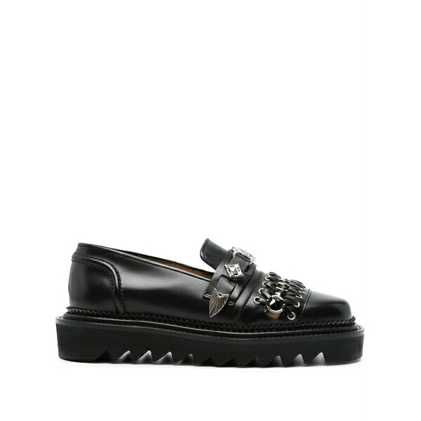 トゥーガ ピューラ レディース スリッポン・ローファー シューズ Ring-detail leather loafers Black