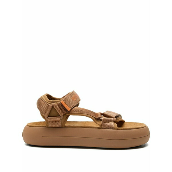 お月さまブーツ メンズ サンダル シューズ Platform strap sandals Brown