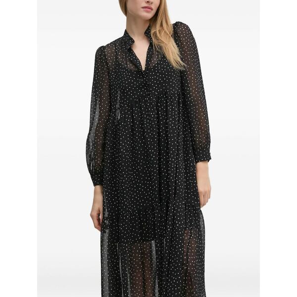 シスレー レディース ワンピース トップス Polka-dot midi dress Black｜asty