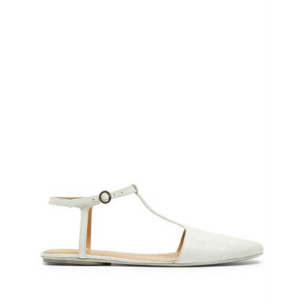マーシル レディース パンプス シューズ Distesa leather flat pumps White｜asty