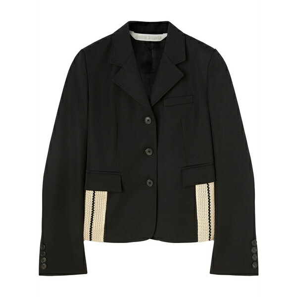 パーム・エンジェルス レディース 上衣＆上衣 アウター Side-embellished fitted blazer Black