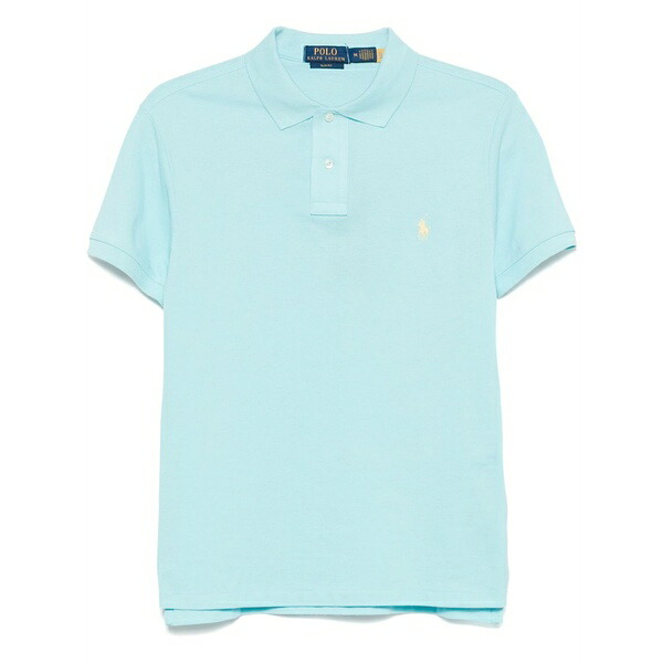 ラルフローレン メンズ ポロシャツ トップス Polo pony-embroidered polo shirt Blue｜asty