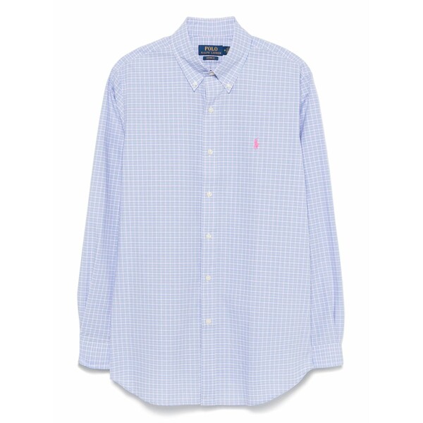 ラルフローレン メンズ シャツ トップス Polo pony-embroidered shirt Blue|asty