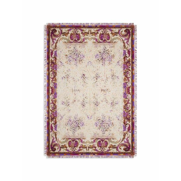 ピエール=ルイ・マシア メンズ マフラー・ストール・スカーフ アクセサリー Aloeuw baroque-patterned fringed silk scarf Neutrals|asty