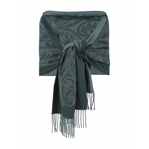 エトロ レディース えり巻き・袈裟・えり巻き 付属物 Paisley-print fringed scarf Grey