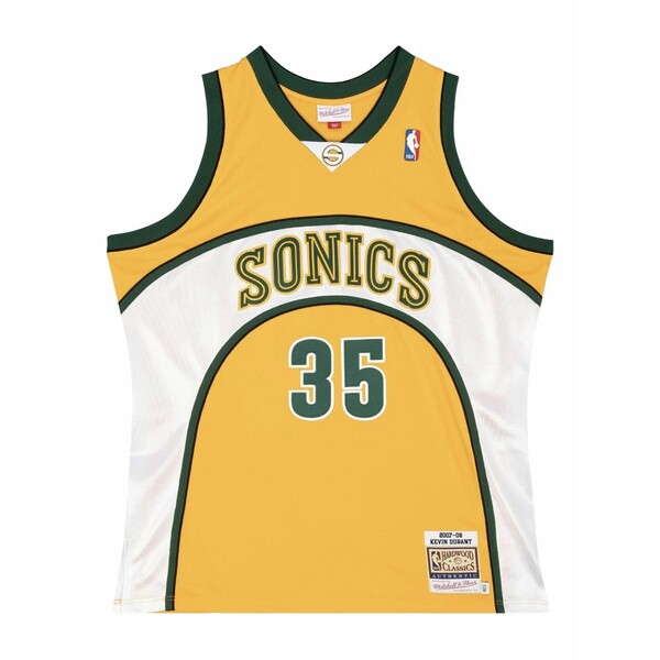 ミッチェル\u0026ネス メンズ ティーシャツ トップス Kevin durant seattle supersonics 2007-08 alternate swingman tank top Yellow トップス-メンズファッション