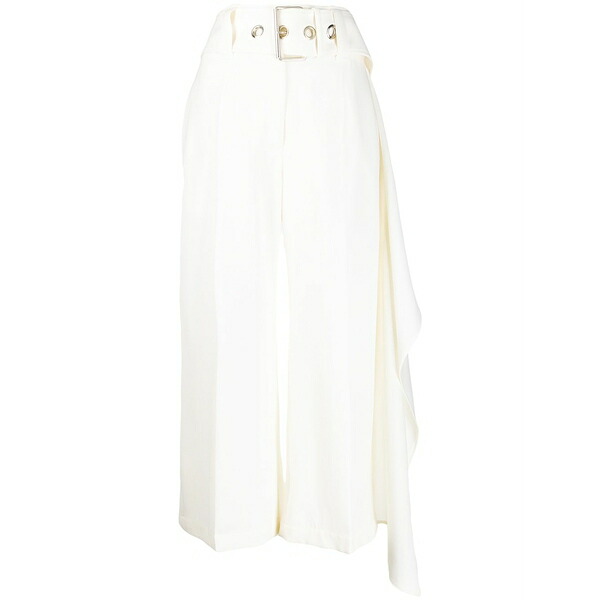 J.W.アンダーソン レディース カジュアルパンツ ボトムス Belted cropped trousers White|asty