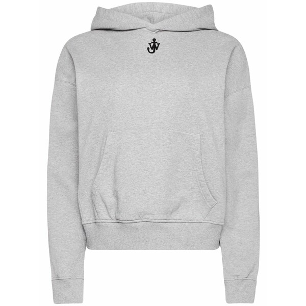 J.W.アンダーソン レディース パーカー・スウェットシャツ アウター Anchor-embroidered hoodie Grey