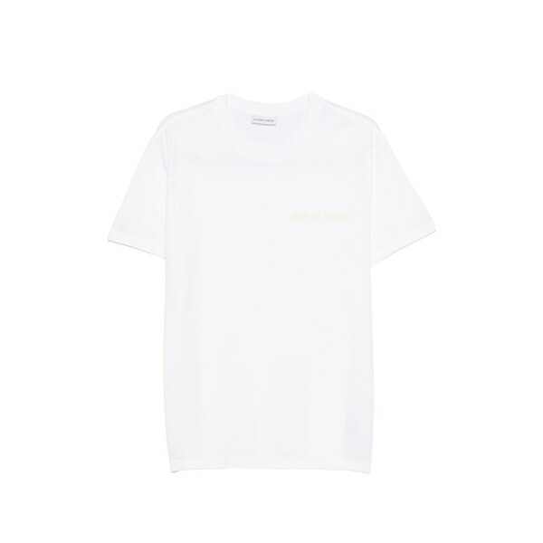 メゾンラビッシュ メンズ Tシャツ トップス Popincourt embroidered t-shirt White｜asty