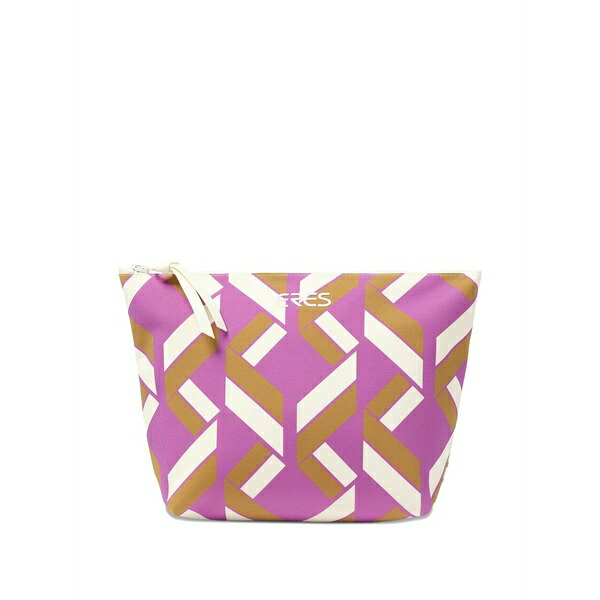 エレス レディース クラッチペダル御徒面子 御徒面子 Pocket swim geometric-pattern clutch bag Purple