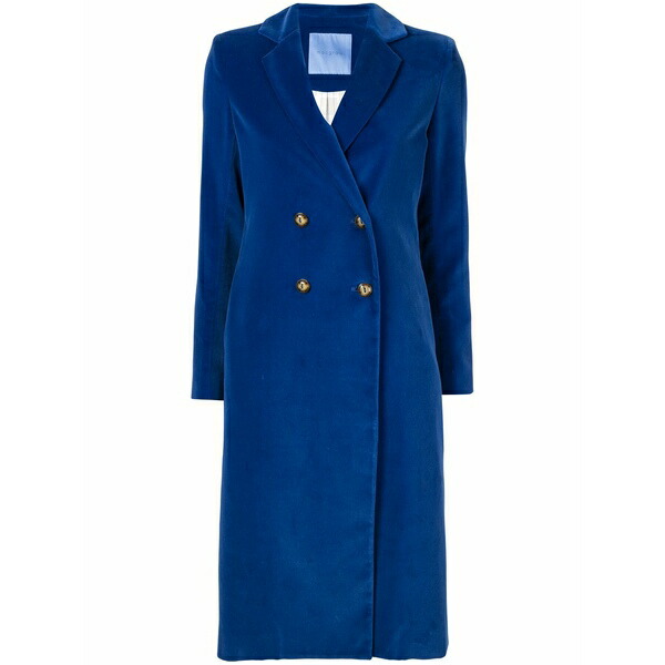 マッグロー レディース 厚地の外套 アウター Double-breasted MIDI coat Blue