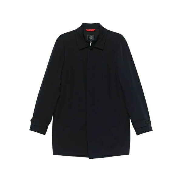 ロウブランド メンズ コート アウター Zip-fastening coat Black|asty