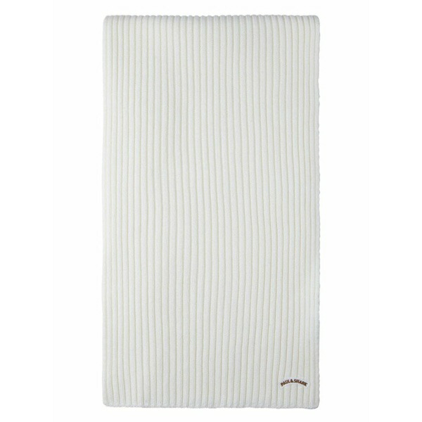 ポールアンドシャーク メンズ えり巻き・袈裟・えり巻き 付属物 Ribbed scarf White