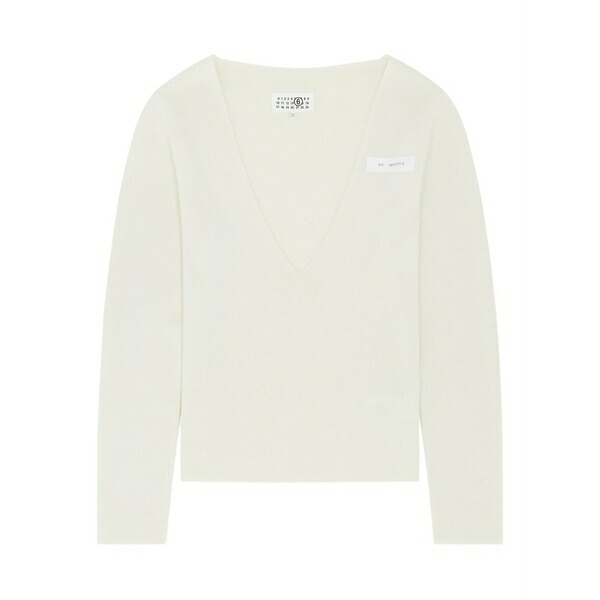 マルタンマルジェラ レディース ニット&セーター アウター V-neck sweater Neutrals｜asty