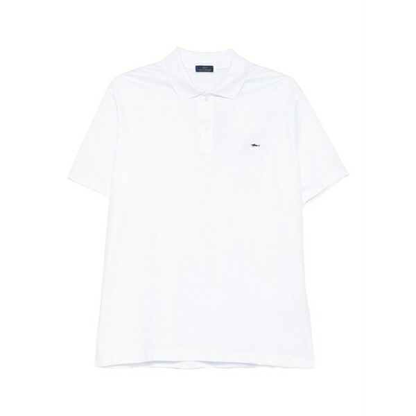 ポールアンドシャーク メンズ ポロシャツ トップス Embroidered cotton polo shirt White｜asty