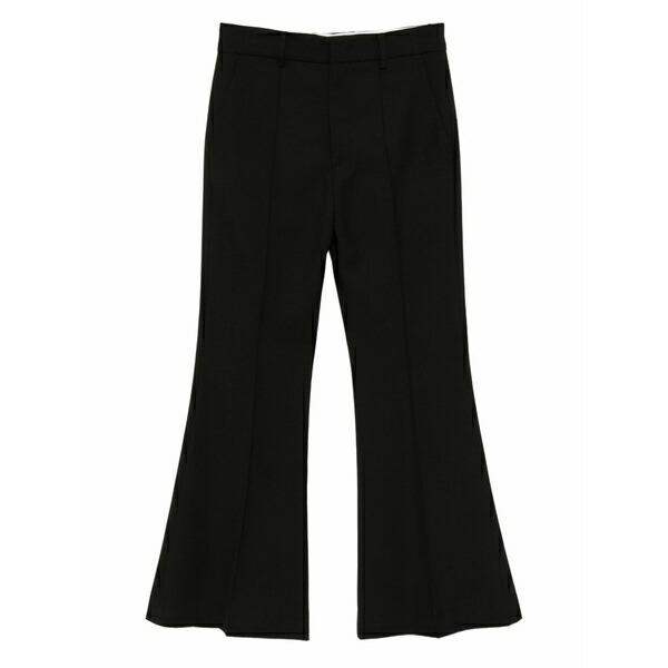 ロック レディース カジュアルパンツ ボトムス Flared basic trousers Black|asty
