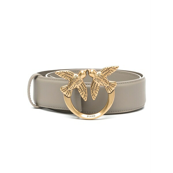 ピンコ レディース ベルト アクセサリー Love birds-buckle leather belt Neutrals｜asty