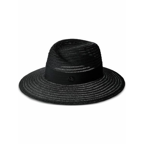 メゾンミッシェル レディース 帽子 アクセサリー Virginie fedora hat Black｜asty