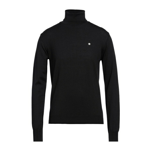 【貨物輸送無料】 マニュエル リッツ メンズ 編み物\u0026プルオーバー アウター Turtlenecks Black