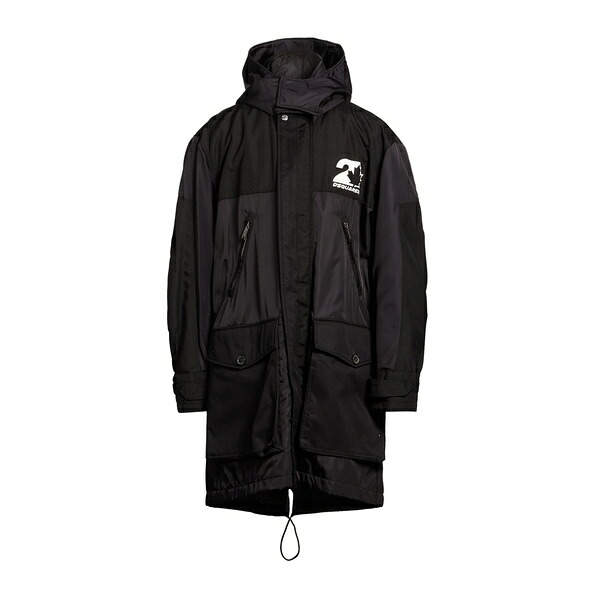【貨物輸送無料】 ディースクエアード メンズ 上衣＆上衣 アウター Coats Black