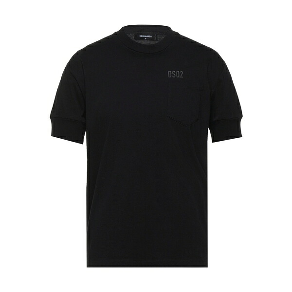 【送料無料】 ディースクエアード メンズ Tシャツ トップス T-shirts Black|asty
