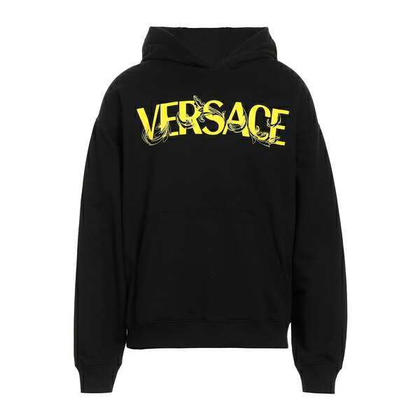 【貨物輸送無料】 ヴェルサーチ メンズ パーカー・スウェットシャツ アウター Sweatshirts Black