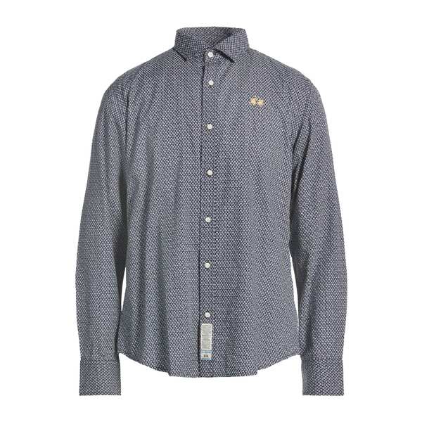 【送料無料】 ラ マルティーナ メンズ シャツ トップス Shirts Blue｜asty