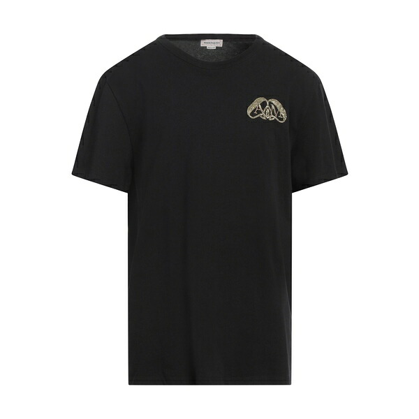 【貨物輸送無料】 マックイーン メンズ プルオーバー トップス T-shirts Black