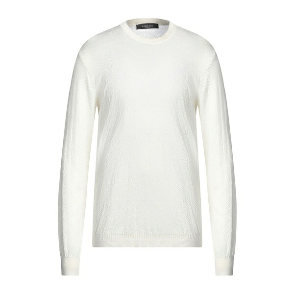 【貨物輸送無料】 ヴェルサーチ メンズ 編み物\u0026プルオーバー アウター Sweaters White