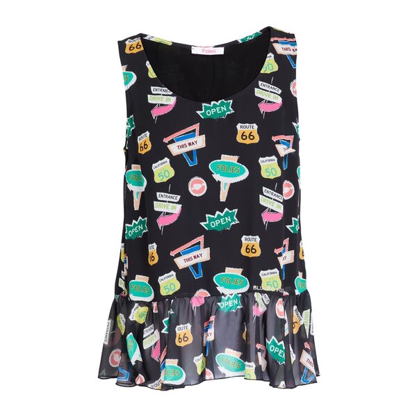 【送料無料】 ブルマリン レディース Tシャツ トップス Tops Black