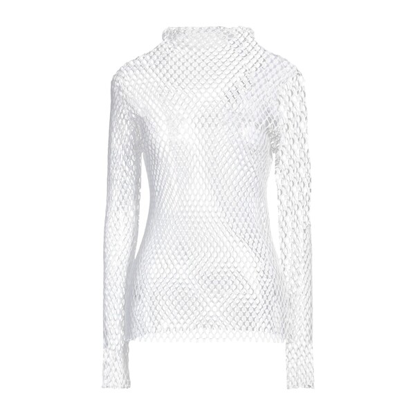 【送料無料】 エムエスジイエム レディース ニット&セーター アウター Turtlenecks White