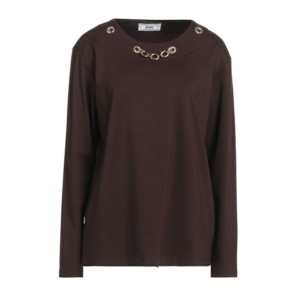 【送料無料】 ジジル レディース Tシャツ トップス T-shirts Brown｜asty