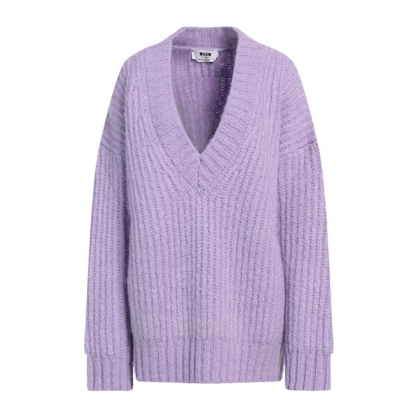【送料無料】 エムエスジイエム レディース ニット&セーター アウター Sweaters Purple|asty